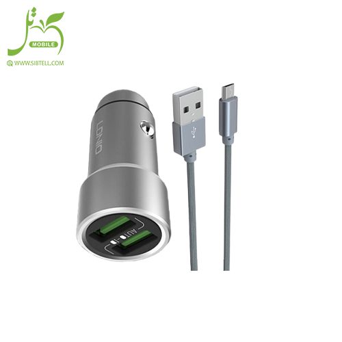 شارژر فندکی الدینیو مدل LDNIO C302 همراه با کابل microUSB