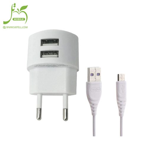 شارژر دیواری ترانیو مدل V90 به همراه کابل تبدیل microUSB