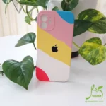 قاب سیلیکونی آبرنگی محافظ لنزدار iPhone 12