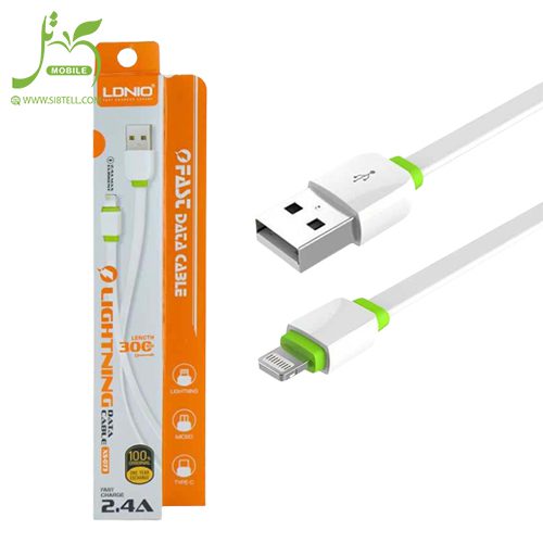 کابل تبدیل USB به لایتنینگ الدینیو مدل XS-073 طول 0.3 متر