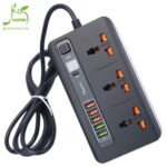 سه راهی برق وریتی PS 3111 با کابل ۲ متری + شارژر USB