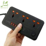 چند راهی ۳ خانه برق وریتی PS 3114 با کابل ۲ متری + شارژر USB