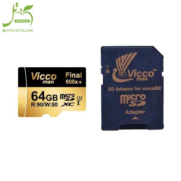 کارت حافظه microSDXC ویکومن مدل 600x plus ظرفیت 64 گیگابایت